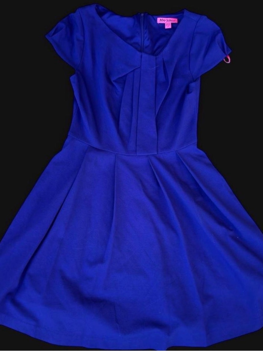 Betsey Johnson Cobalt Blue Fit-and-Flare Midi Dress